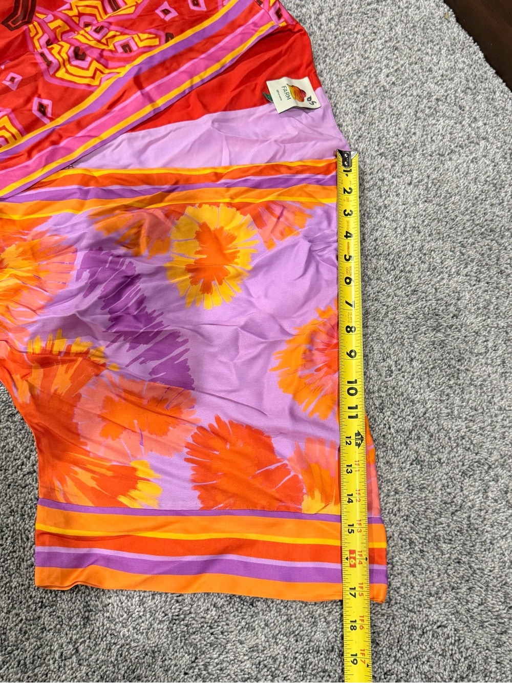 Farm Rio Dual Scarf Print Kaftan Maxi Dress Side Slits Beachy Boho Women’s M - Picture 12 of 14